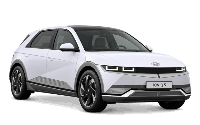 Hyundai Ioniq 5, right-facing front three-quarter view