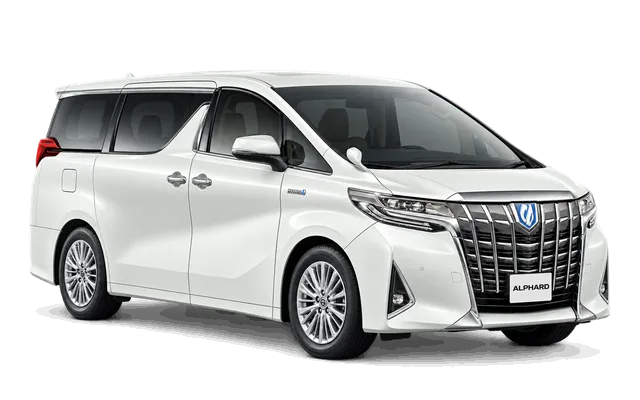 White Toyota Alphard Gen 3, right-facing front three-quarter view