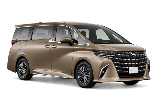 Bronze Toyota Alphard Gen 4, right-facing front three-quarter view