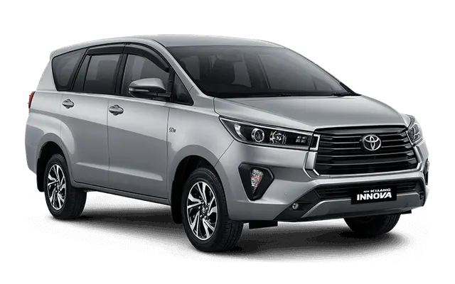 Silver Toyota Innova Reborn, right-facing front three-quarter view