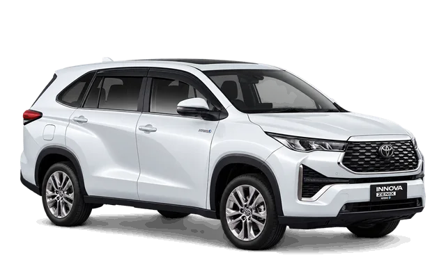 White Toyota Innova Zenix Hybrid, right-facing front three-quarter view